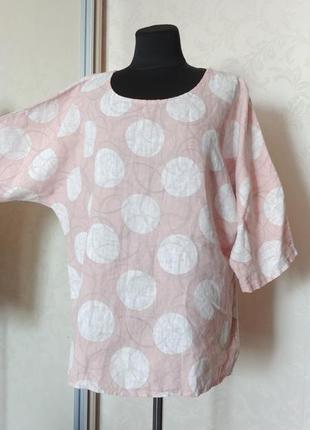 Льняна туніка блузон бохо італія льон