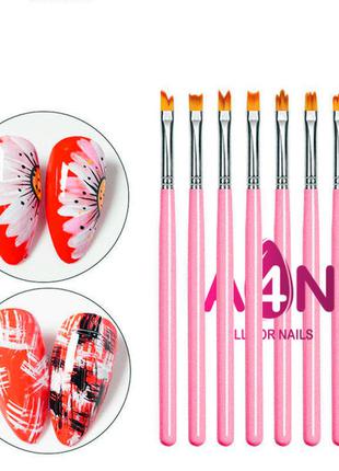 Набор из 8 кистей для омбре и градиента ногтей - дизайнерские кисточки для рисования и декора