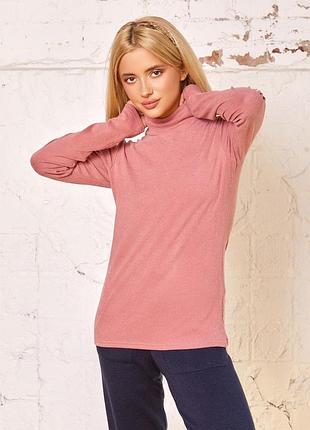 Рожева ангорова тепла водолазка