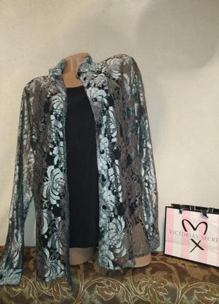 Шикарная ажурная рубашка с майкой 46/48р