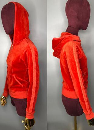 Juicy couture вельветова спортивна кофта худі велюрова фірмова яскрава marant3 фото