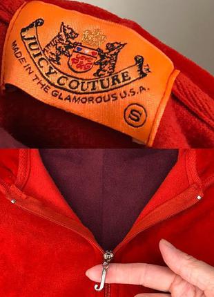 Juicy couture вельветова спортивна кофта худі велюрова фірмова яскрава marant5 фото