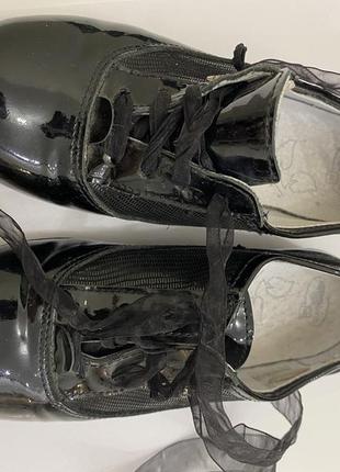 Чёрные туфли - ботильоны из натуральной  кожи ren but 29 ( 19cm) в идеале9 фото