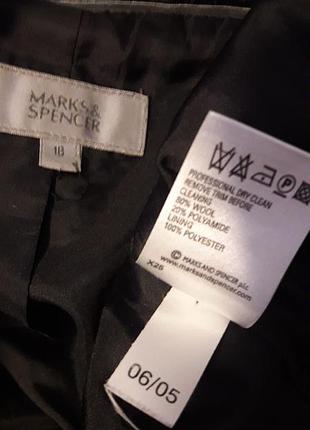 Очень стильное шерстяное пальто свободного кроя marks &spencer рр 185 фото