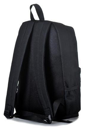 Рюкзак для мужчины черный с карманами средний из ткани (мв300-78)3 фото