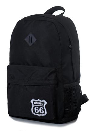 Мужской городской рюкзак спортивный черный тканевый (мв300-66в)1 фото