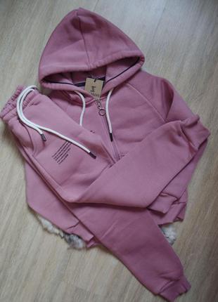 Турецький спортивний костюм, спортивна кофта з капюшоном на замку, штани на манжетах cuponi