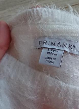 Пушистый свитер primark 2-3г свитер травка
