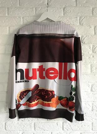 Модний світшот ,кофта з принтом nuttella 3