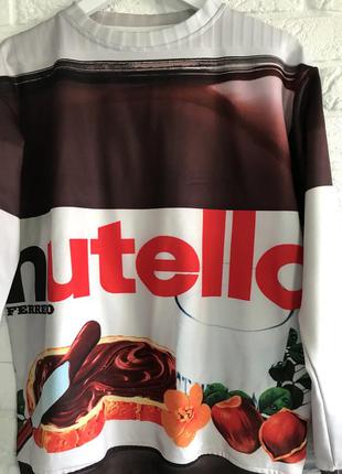 Модний світшот ,кофта з принтом nuttella 2