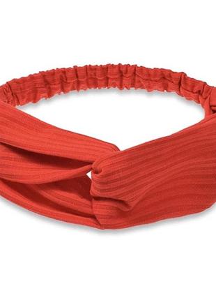 Трендовая однотонная красная легкая повязка на голову