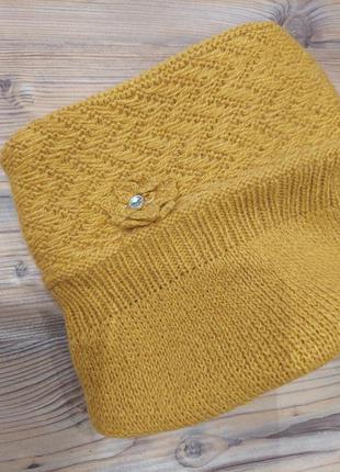 Теплый элегантный  зимний комплект шапкаи шарф betty от loman! польша!8 фото
