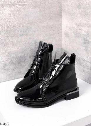 Зимние ботиночки =na= цвет: black, натуральная кожа2 фото