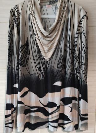 Трикотажна блуза, блузон, з м'якого ніжного трикотажу, розмір 54-56-58