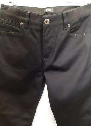 Класичні  джинси на флісі  чорного кольору.d&g