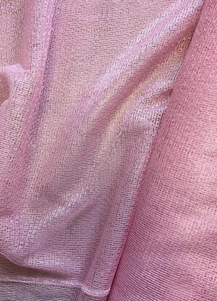 Тюль сетка розового цвета