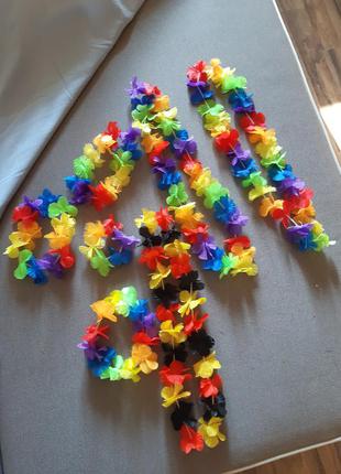 Цветные гирлянды для пляжной вечеринки 7шт
