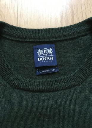 Шерстяной свитер с круглым горлом boggi milano 100% шерсть5 фото