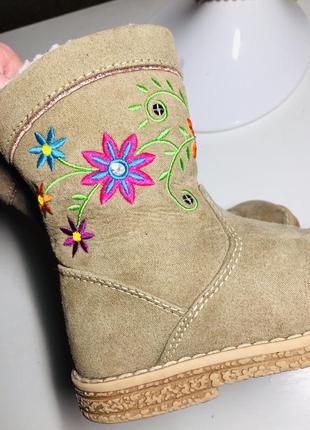 Демисезонные ботинки сапоги сапожки 22 размер на девочку4 фото