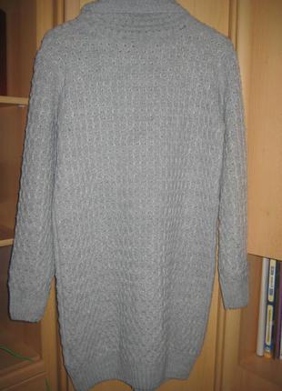 Теплое платье.вязаное /удлиненный свитер s.m,l стиль 2018 года4 фото