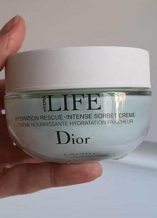 Крем-сорбет для обличчя dior hydra life hydration rescue intense