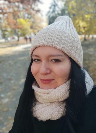 Шапка тыковка ручной работы, женская шапка, шапка на осень зиму7 фото