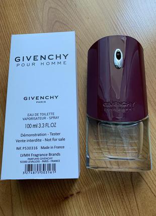 Мужские духи givenchy pour homme tester 100 ml.