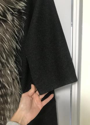 Пальто из натуральной шерсти с чернобуркой2 фото