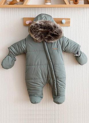 Комбінезон "аляска" зимовий кольору морської хвилі magbaby