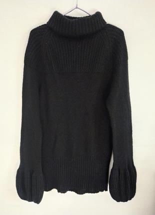 Гарний теплий светр, вовна +ангора, з рукавами, з широкими манжетами - ліхтариками2 фото