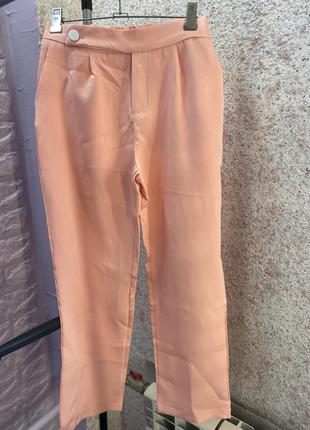 Костюм двойка штаны + пиджак персиковый2 фото