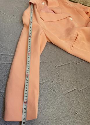 Костюм двойка штаны + пиджак персиковый10 фото