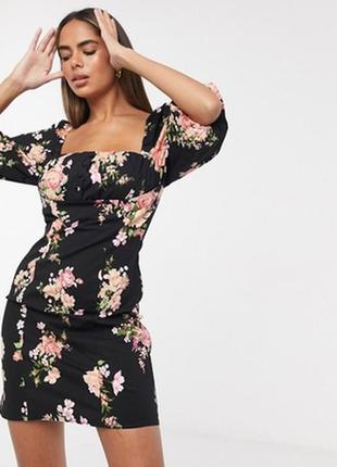 Платье asos design, хлопок, коттон поплин