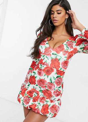 Платье в розы asos design