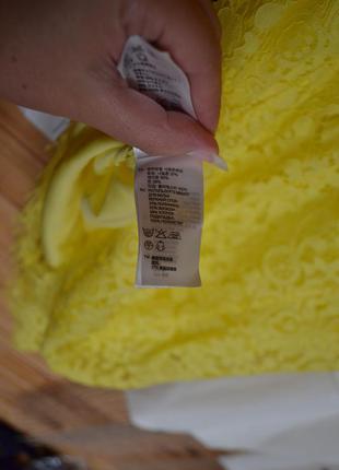 Платье h&m  лимонное кружевное9 фото
