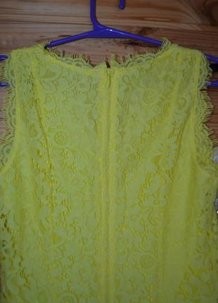 Платье h&m  лимонное кружевное8 фото
