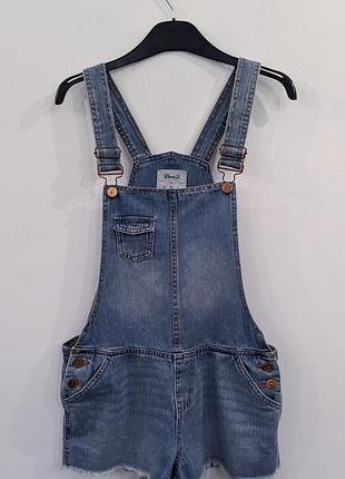 Джинсовы комбинезон с шортами/комбез/ромпер с шортами