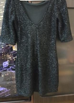 Нарядное платье с люрексом river island размер м