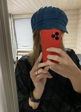 C&a оксамитова шапка, кепка бирет86542