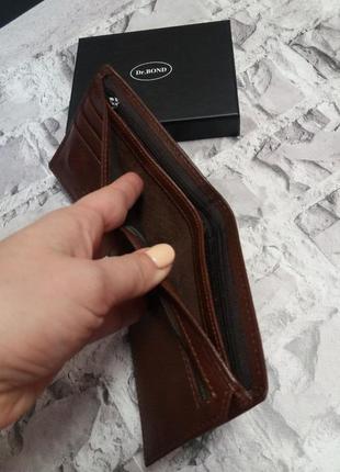 Мужской кожаный кошелек чоловічий шкіряний гаманець портмоне кожаное3 фото