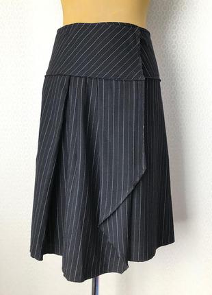 Стильная полушерстяная юбка на запах от дорогого marc aurel, размер 36, укр 42-44-461 фото