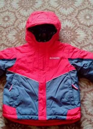 Теплий зимовий дитячий комплект :куртка з капюшоном та комбінезон colambia, розмір-92