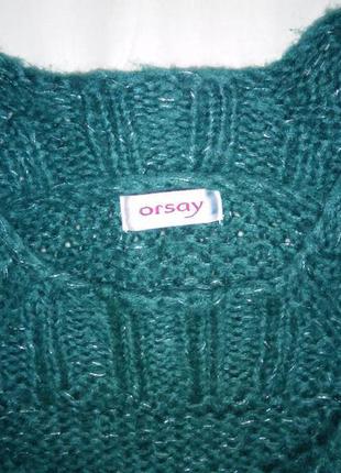 Свитер свитерок кофточка с широкими рукавами стильная вязка orsay. размер s/m3 фото