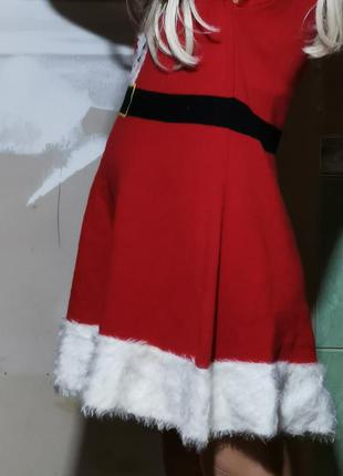 Плаття новорічне в принт на новий рік снігуронька короткий міні трикотажне вечірка фотосесія atmosphere3 фото