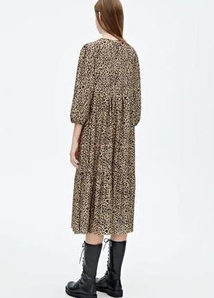 Удлиненное мили платье в леопардовый принт, р. xs-s4 фото