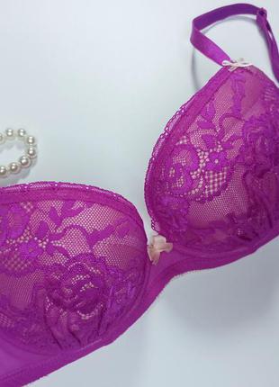 70d / 32d чудесный кружевной бюстгальтер балконет с пуш ап ann summers1 фото