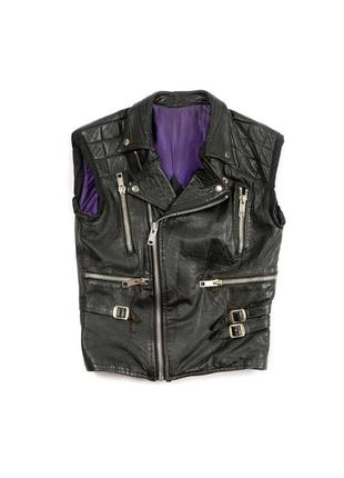 Vintage leather biker vest кожаная винтажная жилетка косуха jwh101981