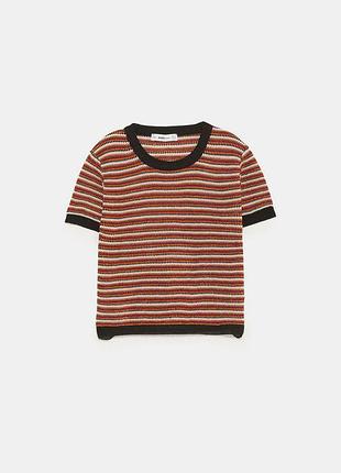Вязаная футболка блуза zara zara zara