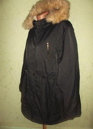 Куртка черная теплая на капюшоне р. 3xl - asos2 фото