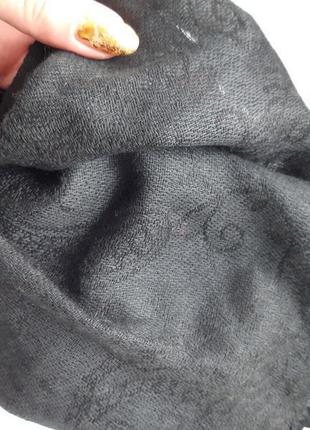 Шарф черный женский - размер шарфа приблизительно 170*65см, 100% полиэстер5 фото